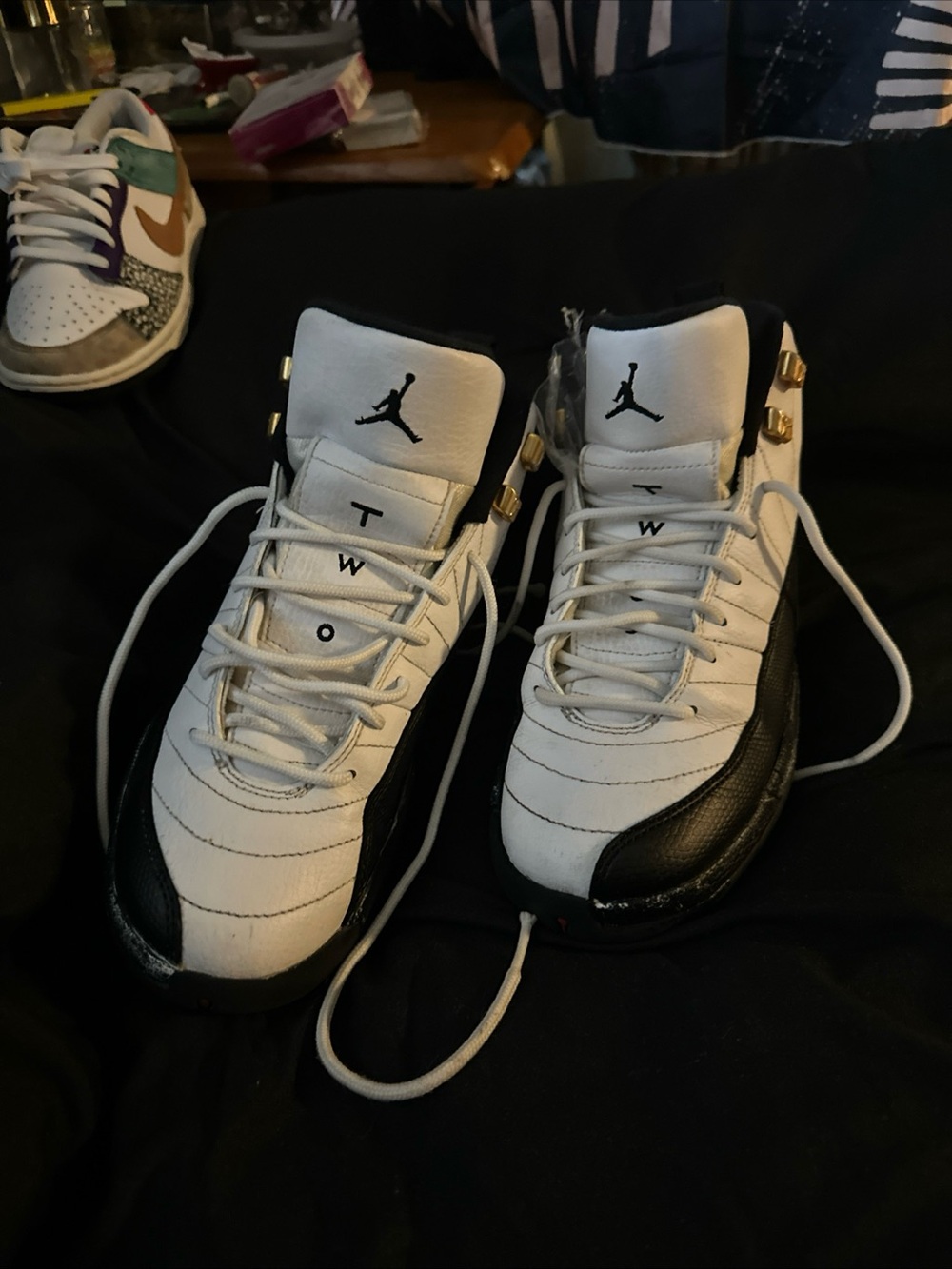 Jordan Women's White Black Red Gold Athletic Shoes - Picture 7 of 7